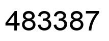 Number 483387 black image