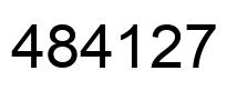 Number 484127 black image