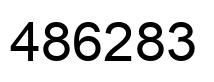 Number 486283 black image