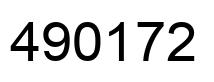 Number 490172 black image