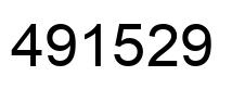 Number 491529 black image