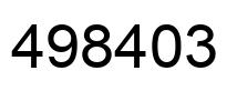 Number 498403 black image