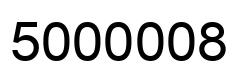 Number 5000008 black image