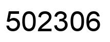 Number 502306 black image