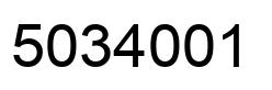 Number 5034001 black image