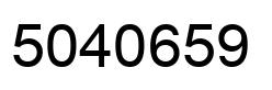 Number 5040659 black image