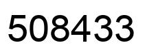 Número 508433 imagen negro