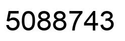 Number 5088743 black image