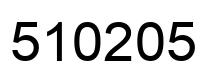 Number 510205 black image