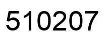 Number 510207 black image