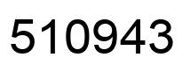 Number 510943 black image