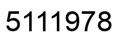 Number 5111978 black image
