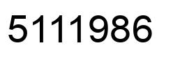 Número 5111986 imagen negro