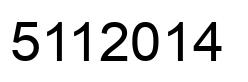 Número 5112014 imagen negro