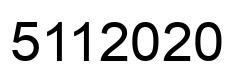 Número 5112020 imagen negro
