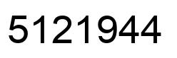 Número 5121944 imagen negro