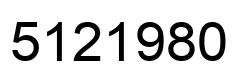 Number 5121980 black image