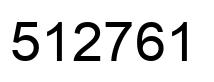 Number 512761 black image