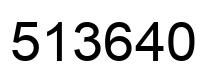 Number 513640 black image
