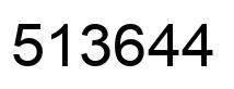 Número 513644 imagen negro