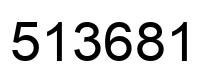 Número 513681 imagen negro