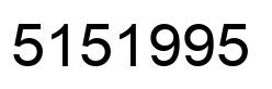 Número 5151995 imagen negro