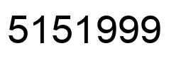 Número 5151999 imagen negro