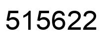 Number 515622 black image