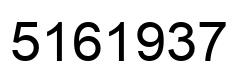 Number 5161937 black image