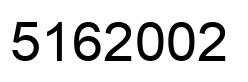Number 5162002 black image