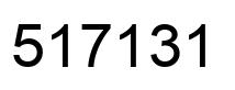 Number 517131 black image