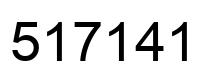Number 517141 black image