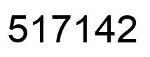 Number 517142 black image