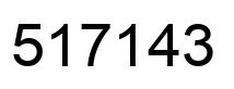 Number 517143 black image