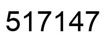 Number 517147 black image