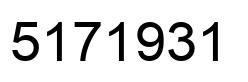 Number 5171931 black image