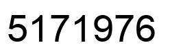 Number 5171976 black image