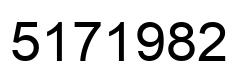Number 5171982 black image