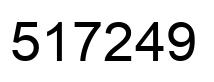 Number 517249 black image