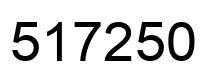 Number 517250 black image