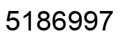 Number 5186997 black image