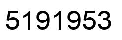 Number 5191953 black image
