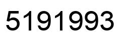Number 5191993 black image