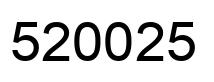 Number 520025 black image