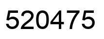 Number 520475 black image