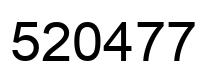 Number 520477 black image