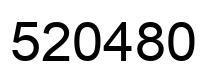 Number 520480 black image