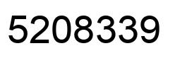 Number 5208339 black image
