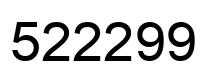 Número 522299 imagen negro