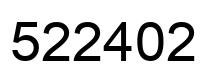 Número 522402 imagen negro